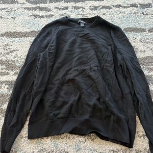 Express Men's Classic Black Crewneck Sweater